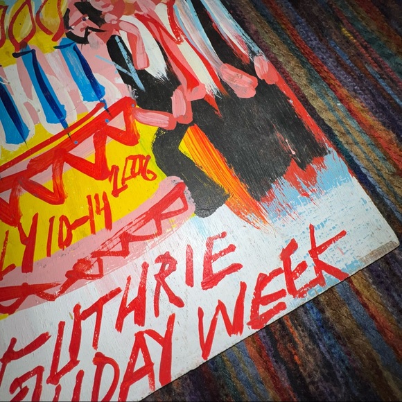 Steve Keene Happy Birthday Woody Guthrie Birthday Week The Klezmatics Artwork - Picture 4 of 8